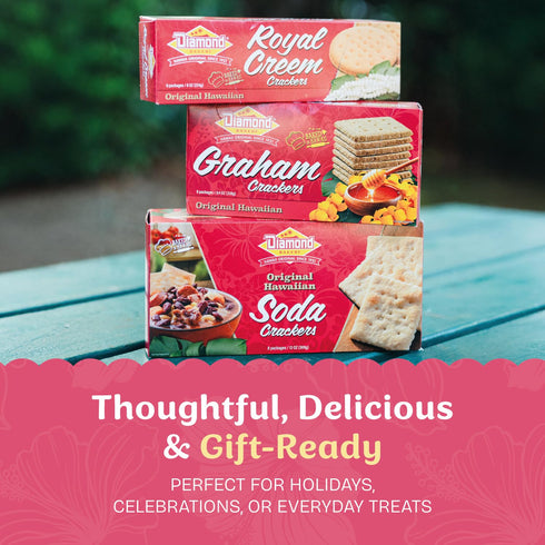 13.2oz, 3-Pack (12 4 Diamond Bakery Hawaiian Shortbread Cookies Original Buttery, Decadent Shortbread Made in Hawaii