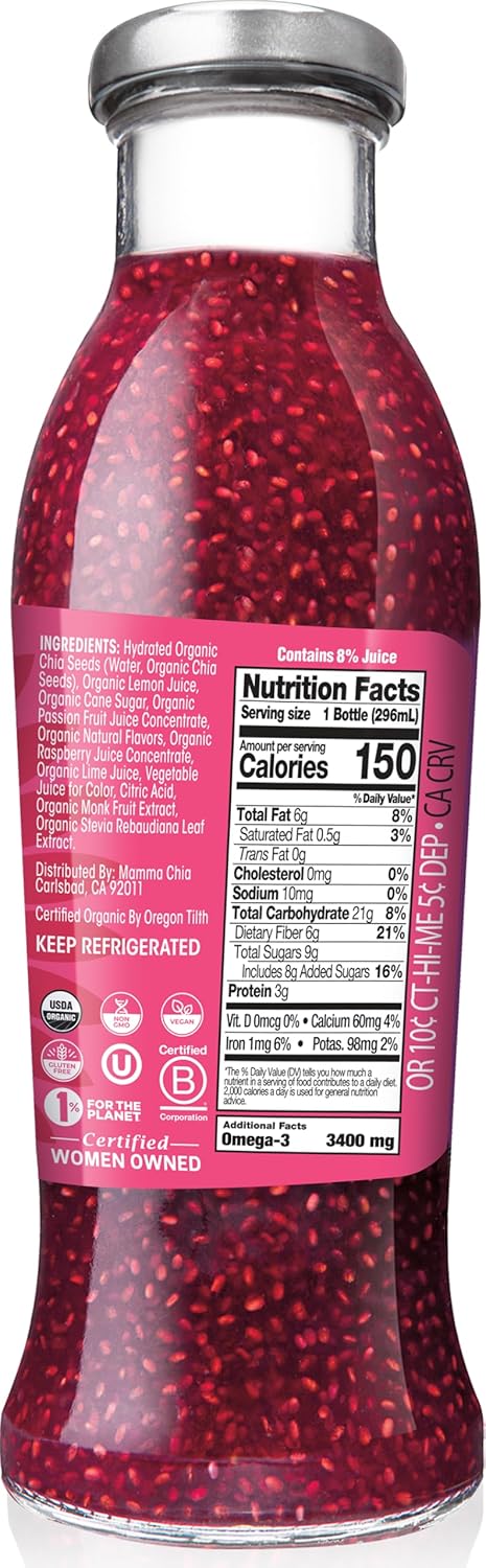 Mamma Chia Organic Raspberry Passion Drink