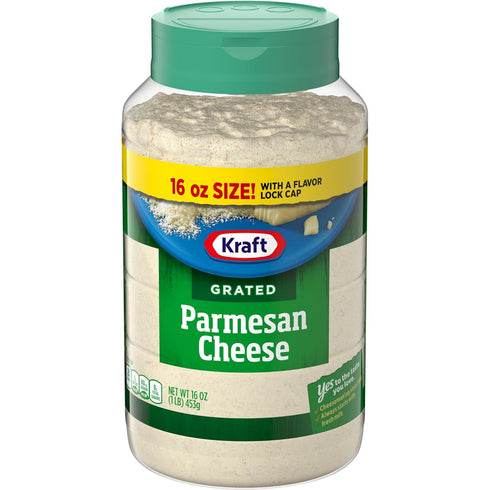VEMAX Store Grated Parmesan Cheese, 16 oz jar (Pack of 2)