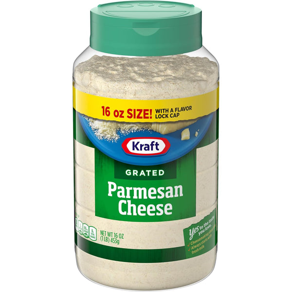VEMAX Store Grated Parmesan Cheese, 16 oz jar (Pack of 2)