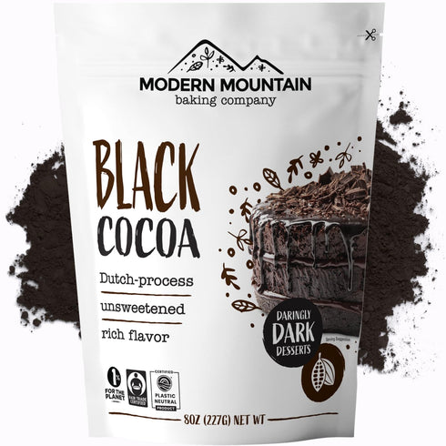Black Cocoa Powder (8 oz) Bake the Darkest Chocolate Baked Goods, Achieve