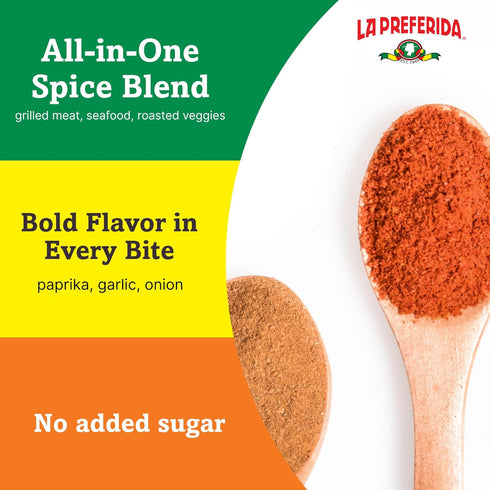 8oz (Pack 6) La Preferida All-Purpose Sazn (Bold Mexican Seasoning) with Paprika, Garlic & Onion Great for Meat