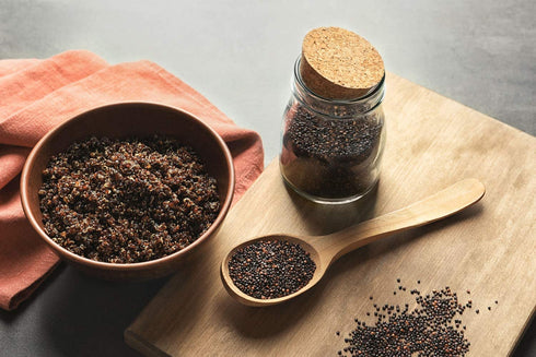 8 Food to Live Organic Black Quinoa, Ounces Non-GMO, Whole Grain, Sproutable, Kosher, Vegan, Bulk. Sirtfood. Easy