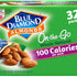 100 32 count Blue Diamond Almonds Whole Natural Raw Snack Nuts, Calorie Travel Bags