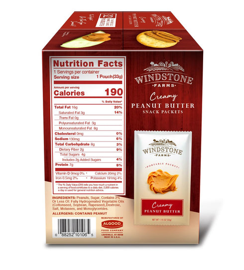 Generic Packets 1.15oz (32ct) Windstone Farms Creamy Peanut Butter Portable