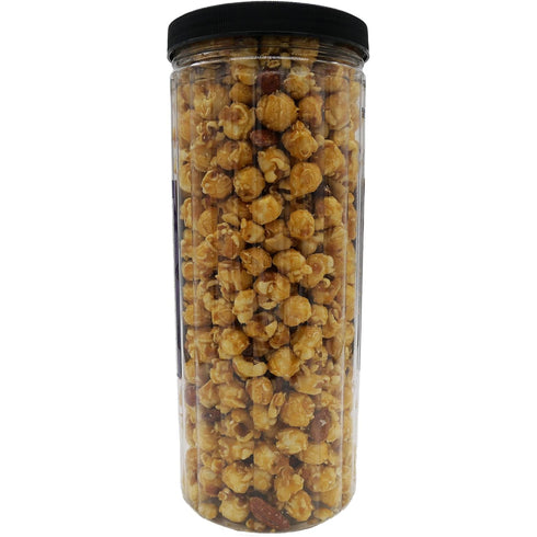 20 oz Stonehedge Farms Gourmet Caramel Popcorn Clusters | Reclosable Container | Mix Of Pop corn, Cashews, Almonds
