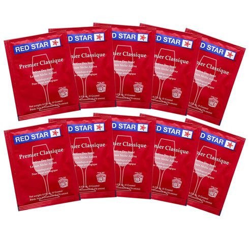 Red Star Premier Classique Wine Yeast for Wine Making x10, Formerly Montrachet