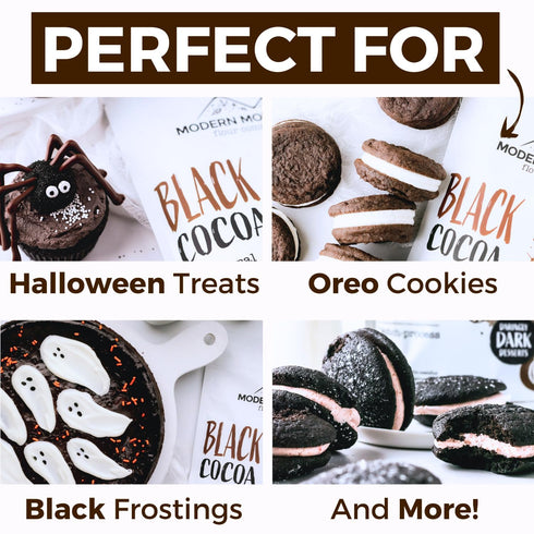 (8 oz) Black Cocoa Powder Bake the Darkest Chocolate Baked Goods, Achieve Rich Chocolate Flavor, Natural Substitute