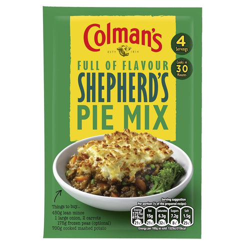 Colman's Shepherd's Pie Recipe Mix, 50 g, Perfect with Creamy Mashed Potato, Quick to Prepare