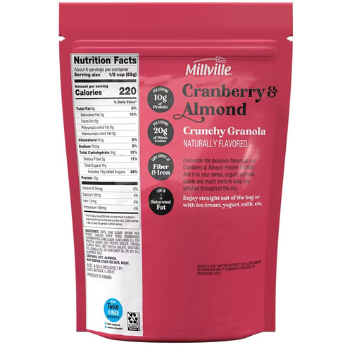 Generic 11 oz. (4 Cranberry Almond Protein Granola Bags BAGS)