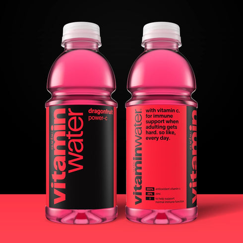 20 oz 12 Pack vitaminwater Power-C Dragonfruit Nutrient Enhanced Flavored Water Beverage, fl Bottles