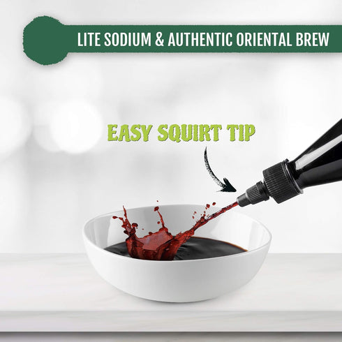 Best Of Thailand Premium Lite Soy Sauce, Low Sodium - 2 Bottles of 23.65oz Authentic Asian-Brewed Marinade