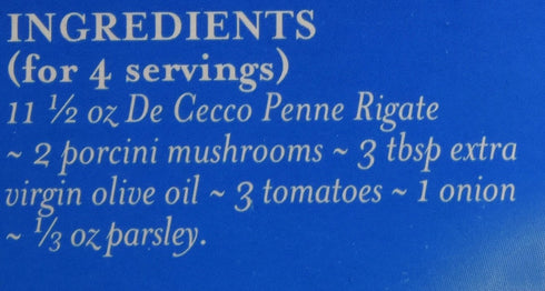 De Cecco No.41, 1 lb (Pack 6) Semolina Pasta, Penne Rigate