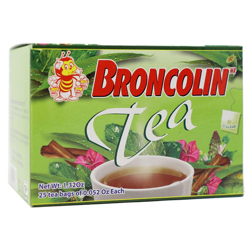 Broncolin Tea, Natural Remedy Herbal Tea, 2-Pack of 25 Tea Bags, 2 Boxes