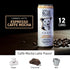 100% 190mg 11oz 12 Pack Stella Blue Espresso Caffe Mocha Cans, Ready-to-Drink Coffee Energy Beverage, Colombian Coffee