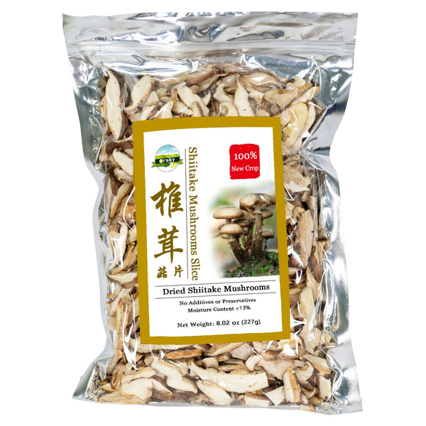 Orsky Dried Shiitake Mushrooms Sliced, Dried Mushrooms for Cooking, Quick Rehydration, Smooth