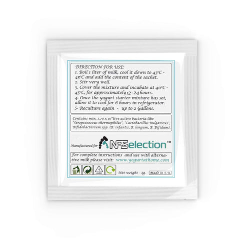 Pack 12 (12) Yogurt Starter Cultures - of Freeze-dried Culture Sachets for Bifido Yogurt