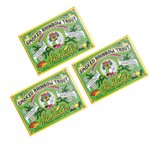 Fishwife Smoked Rainbow Trout 3-Pack (3.7 Ounce) | ASC-Certified Sustainable Seafood, Gluten