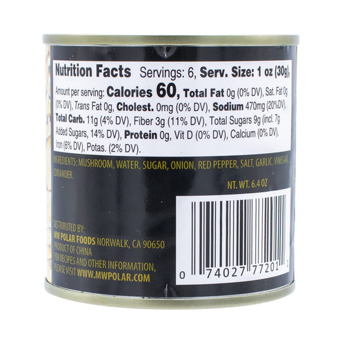 6.4oz (Pack 1) MW Polar Premium Select Sliced Marinated Mushrooms