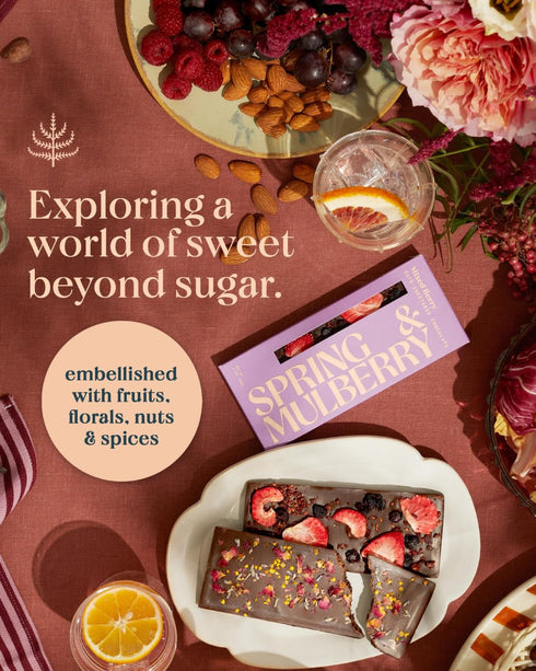 Mulberry, 2.1 Spring & Bar Chocolate Pure Mixed Berry Date Sweetened, Ounce