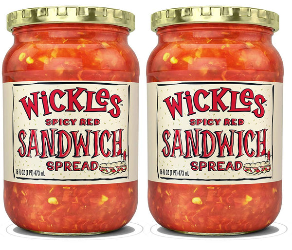 Wickles Spicy Red Sandwich Spread, 16 OZ (Pack of 2)