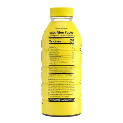 250mg 16.9 Oz, 12 Pack PRIME Hydration LEMONADE, Sports Drinks, Electrolyte Enhanced for Replenishing Fluids, BCAAs, B
