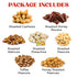 7 Packaged Pack. Easter Nuts Gift Basket - Sectional Platter With a Variety of Freshly Roasted Nuts - Beautifully Gift
