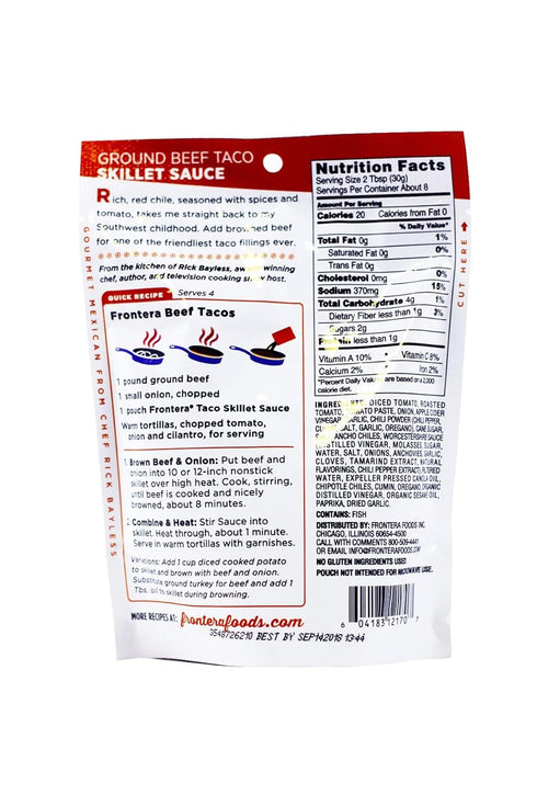 Frontera, Skillet Sauce with Mild Red Chile And Cumin, 8-Ounce (Pack of 6)