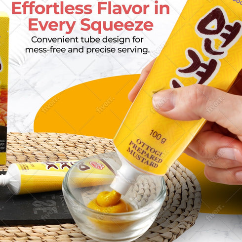 7.06oz(2pack) DANSOONY Hot Spicy Korean Yellow Mustard Sauce, Premium Tube Paste