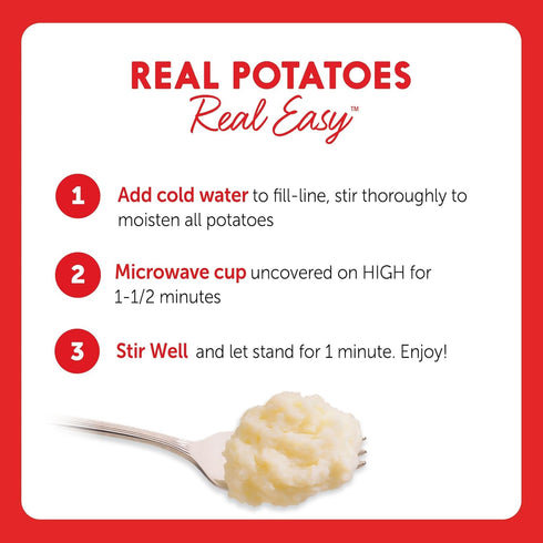 1.5oz (Pack 24) Idahoan Buttery Homestyle Mashed Potatoes Cup