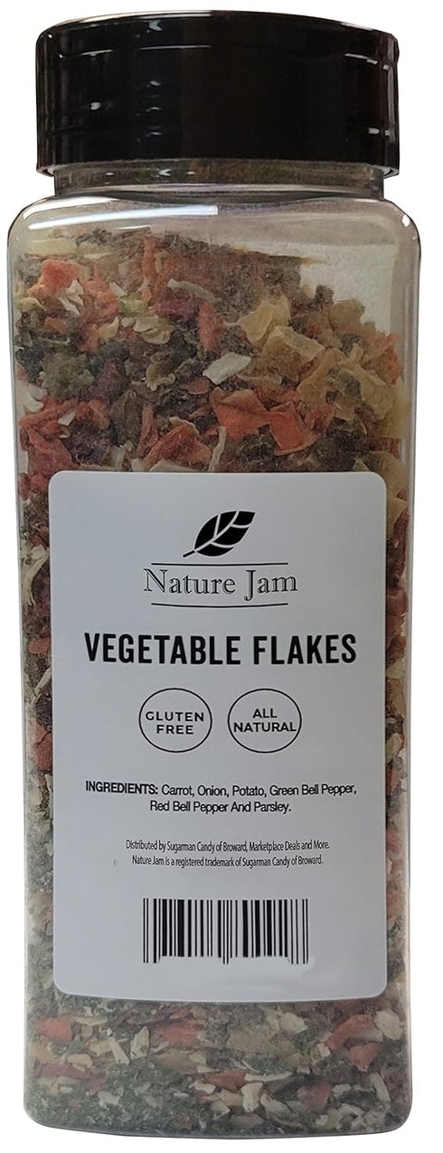 10 oz Vegetable Soup Blend Dried Dehydrated Vegetable Flakes Reclosable Bottle To Make Ramen Noodle Soup