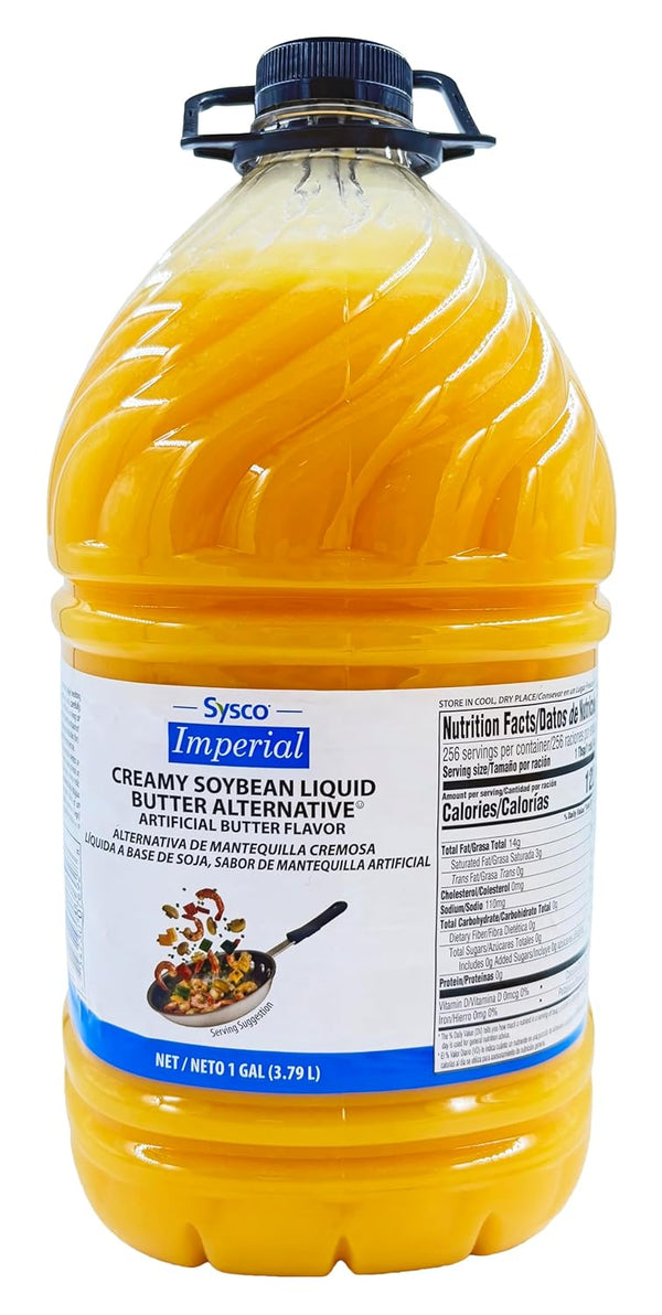 Sysco Butter-It Creamy Soybean Liquid Butter Alternative Oil | Kosher | 1 Gallon