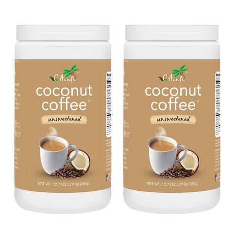 CAcafe Coconut Coffee Unsweetened, Coconut Infused Colombian Coffee, No Added Sugar, Creamy