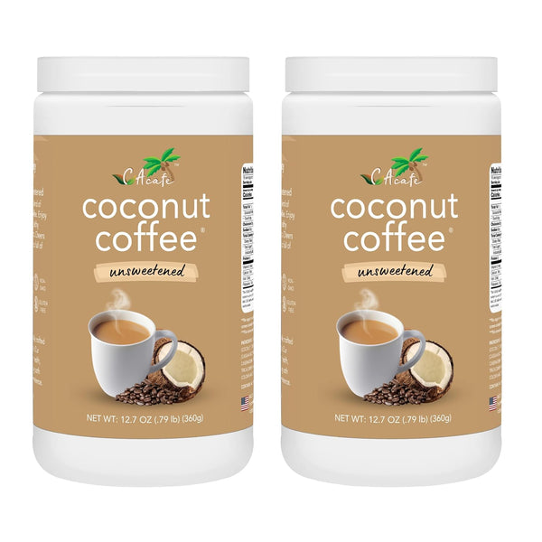 CAcafe Coconut Coffee Unsweetened, Coconut Infused Colombian Coffee, No Added Sugar, Creamy