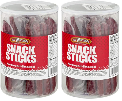 OLD WISCONSIN Beef Snack Sticks, High Protein, Gluten Free, 24 Ounce Resealable