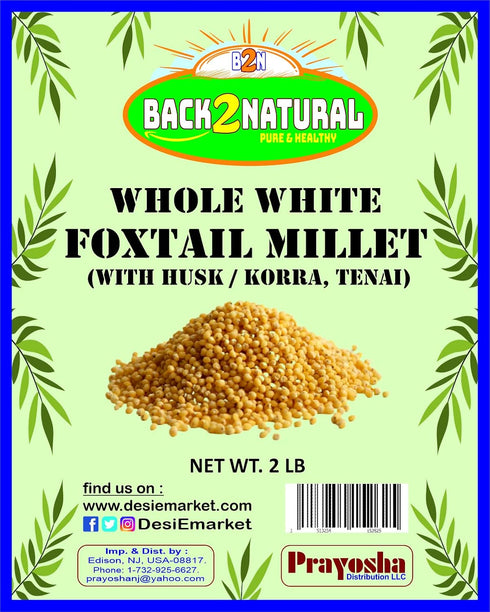 Back2Natural Foxtail Millet, 2 lb Millet Grain & Gluten Free Millet Seed, Superfood