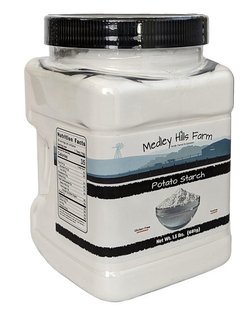 1.5 lbs. Potato starch gluten free by Medley hills farm in Reusable Container - No Artificial Ingredients