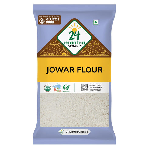 24 Mantra Organic Jowar Flour/Sorghum Flour/Jonna - Chemical Free & Pesticides Free | Healthy Alternative