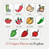 11 Pack Set Set Bottle Hot Sauce Variety Spice with Habanero, Chipotle, Garlic Sauce & More Gourmet Sauces for Tasting
