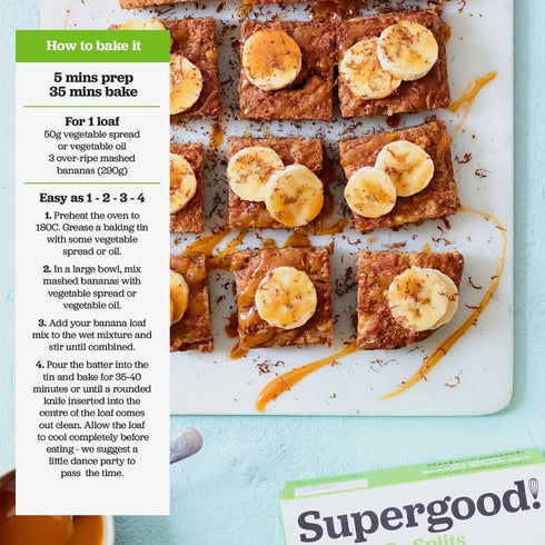 Supergood! Bakery 250 Supergood Go Splits Banana Bread Mix, GR