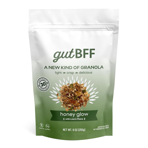 gutBFF Low Sugar Granola Gluten Free Healthy Granola with Lions Mane Mushroom &