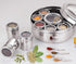 Generic 2.5L (22.5 cm, 12 Inches Indian Stainless Steel Masala Box | -Spice Box For Kitchen | Large Masala Dabba