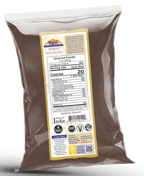 Rani Tamarind Powder (Imli) 7oz (200g) ~ All Natural, Vegan, Gluten Friendly, Kosher, NON-GMO, Indian Origin