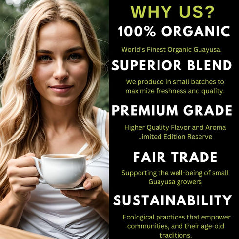 16 OZ (1LB), 60 Amazonian Treasure Organic Guayusa Loose Leaf Tea, Smooth Energy Boost, Alternative to Coffee & Yerba