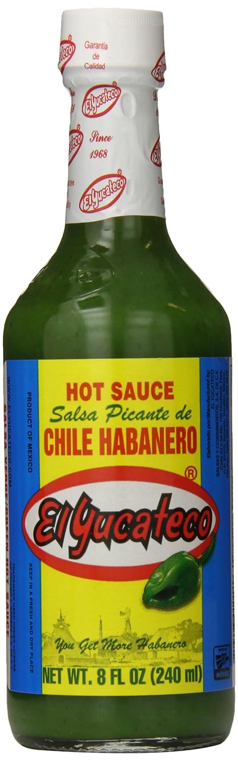 El Yucateco Green Habanero Hot Sauce 8 oz