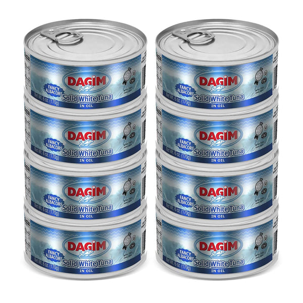Dagim Solid White Tuna in Oil Fancy Albacore Tuna Fish Can 6 oz.