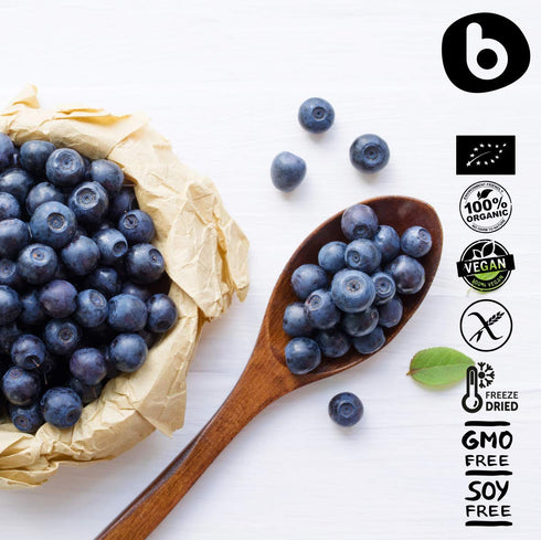 Organic Wild Blueberry Powder - High in Anthocyanins & Polyphenols, from Freeze Dried Blueberries, 2.65oz