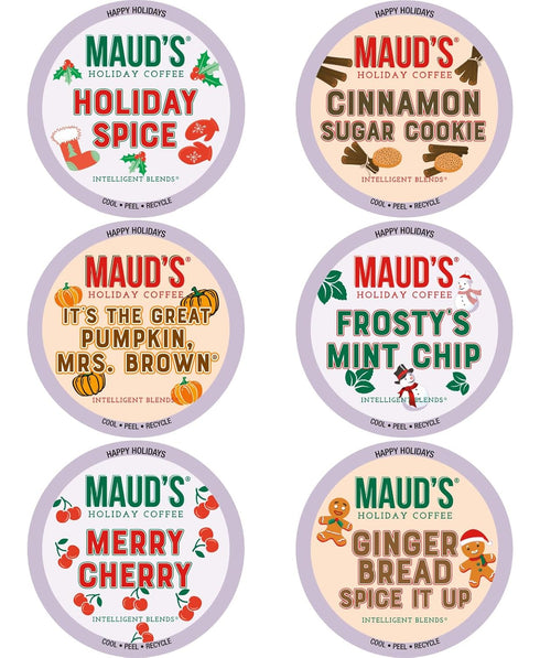 Maud's Holiday Blend Coffee Pods Variety Pack, 42 ct, 6 Assorted Flavors,