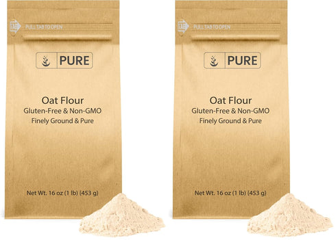 Pure Original Ingredients Gluten Free Oat Flour (1 lb) Finely Ground, Non