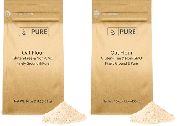 Pure Original Ingredients Gluten Free Oat Flour (1 lb) Finely Ground, Non